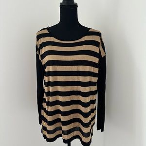 NWT Striped Metallic Top